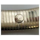 925 Marked Sterling Silver Stretch Bracelet With Original Packaging 32.70 Grams
