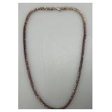 Milor Rosetone Marked Milor  925 Italy Necklace 20" With Case 24.27 Grams