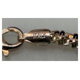 Milor Rosetone Marked Milor  925 Italy Necklace 20" With Case 24.27 Grams