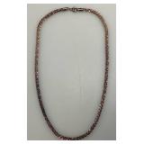 Milor Rosetone Marked Milor  925 Italy Necklace 20" With Case 23.80 Grams