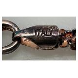 Milor Rosetone Marked Milor  925 Italy Necklace 20" With Case 23.80 Grams