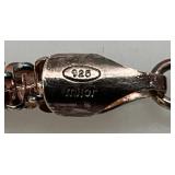 Milor Rosetone Marked Milor  925 Italy Necklace 20" With Case 23.80 Grams