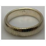 925 Marked Sterling Silver Stretch Bracelet With Original Packaging 33.24 Grams