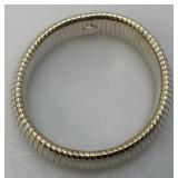 925 Marked Sterling Silver Stretch Bracelet With Original Packaging 33.24 Grams