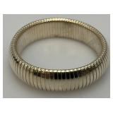 925 Marked Sterling Silver Stretch Bracelet With Original Packaging 33.24 Grams