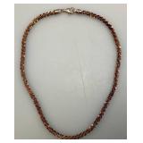 Milor Rosetone Marked Milor  925 Italy Necklace 15" With Case 18.20 Grams