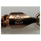 Milor Rosetone Marked Milor  925 Italy Necklace 15" With Case 18.20 Grams