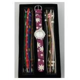 Vintage P.O.V. Watch With Changeable Bands In Original Box (New Old Stock)