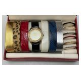 Vintage Gruen Womens Watch With Changeable Bands And Bezels In Original Box (New Old Stock)