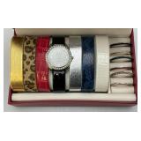 Vintage Gruen Womens Watch With Changeable Bands And Bezels In Original Box (New Old Stock)