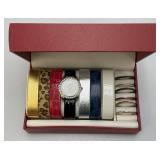 Vintage Gruen Womens Watch With Changeable Bands And Bezels In Original Box (New Old Stock)