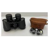 Vintage Miniature Corona 6x15 Binoculars With Case & Bushnell Sportview 7x35 Binoculars