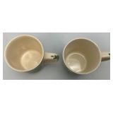 Set Of Vintage Johnson Brothers Merry Christmas Coffee Mugs (Some Crazing Present In Clear Coat)