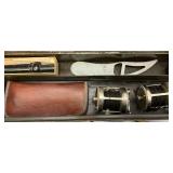 Antique Metal Tackle Box With Antique Wooden Lures And More