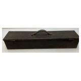 Antique Metal Tackle Box With Antique Wooden Lures And More