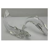Pair Of Baccarat Crystal Dolphins (One With Chip On Tip Of Fin)