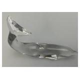 Pair Of Baccarat Crystal Dolphins (One With Chip On Tip Of Fin)