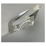 Pair Of Baccarat Crystal Dolphins (One With Chip On Tip Of Fin)