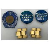 Misc. Vintage Collectible Items Including Gilbert Travel Clock, Pens, Pocket Knives And More