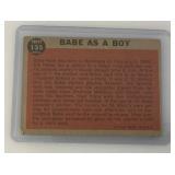 1962 Topps Babe As A Boy, Babe Joins The Yanks And Babe And Manager Huggins Baseball Cards