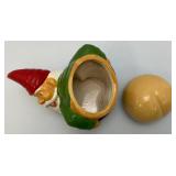 Misc. Vintage Items Including Gnome Cookie Jar, Etching And More