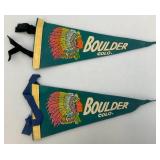 Miniature Vintage Boulder Colorado Pennants