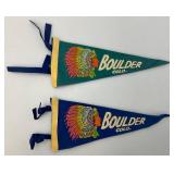 Miniature Vintage Boulder Colorado Pennants