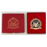 Misc. Vintage Collectible Ornate Metal Presidential Christmas Ornaments