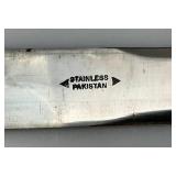 Vintage Stainless PAKISTAN Sword Blade And Sheath (Needs Handle) 29 1/2"