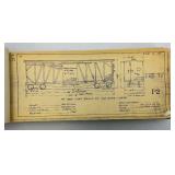 Vintage 1958 Index Steam Locomotive Blue Prints And More