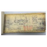 Vintage 1958 Index Steam Locomotive Blue Prints And More