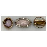 Misc. Vintage Gem Adorned Brooches , Monet Necklaces And More