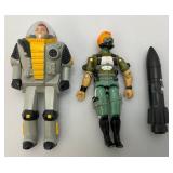 1984 SHARC Flying Submarine (Missing Pieces) And Two Action Figures Deep Six And Wetsuit