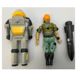 1984 SHARC Flying Submarine (Missing Pieces) And Two Action Figures Deep Six And Wetsuit