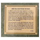 Thev American Historic Society 1883 Racketeer Nickel In Holder