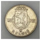 1951 BELGIUM Kings Leopold I,II,III & Albert I Old Silver 100 Francs Coin