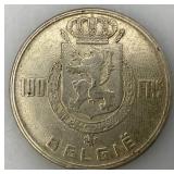 1951 BELGIUM Kings Leopold I,II,III & Albert I Old Silver 100 Francs Coin