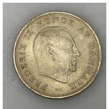 1967 DENMARK Marriage Of Princess Margrethe II Silver 10 Kroner Coin