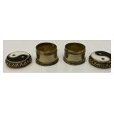 Vintage Silver? Ying And Yang Pill Boxes 3/4" x 1"