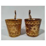 Kuksas Carved Wooden Folk Art Cups