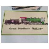 American Railroads Book, Sign & Signed John Cartwright Pencil Sketch (1994)