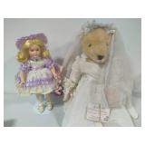 Alice Vanderbear "Remembearances" Wedding Bear w/Tag & "April" from Paradise Galleries