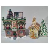 Department 56 "City Lights Christmas Trimmings" Original Snow Village & Chapel