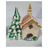 Department 56 "City Lights Christmas Trimmings" Original Snow Village & Chapel