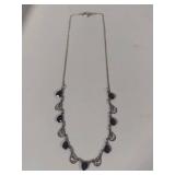 925 VIntage Silver & Garnet Necklace
