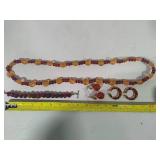 Lovely Carnelian, Amber & Beaded Jewelry