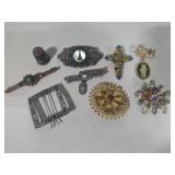 Vintage Brooches, Clip & Thimble