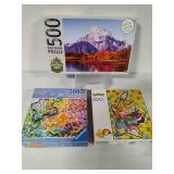 Three 500pc Puzzles