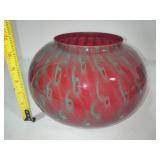 Vietri Italian Handblown Glass Wide-Mouthed Vase