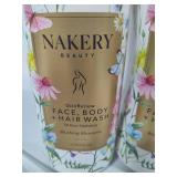 Two Bottles Nakery Skin Renew Face, Body & Hair Wash (1L) *New*